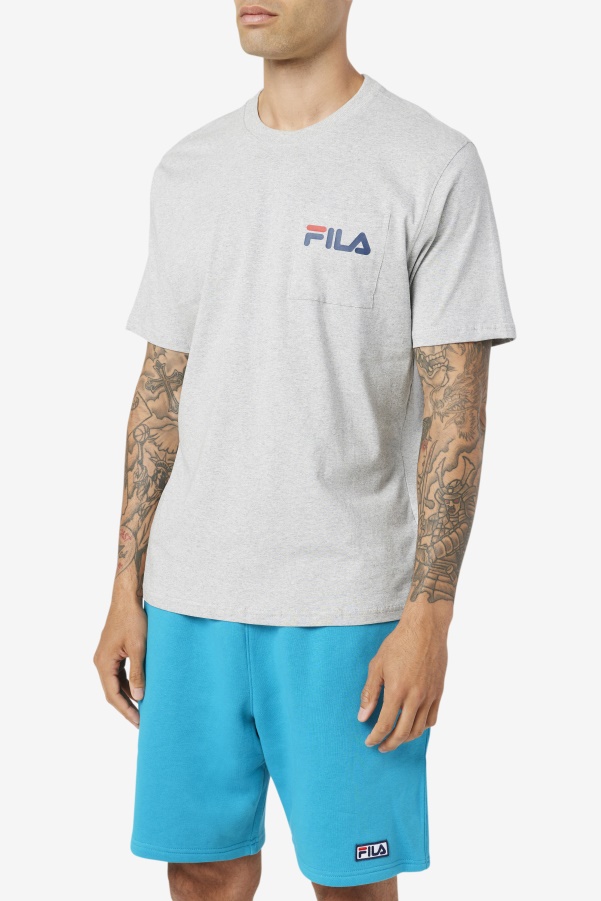 Curtis Pocket Tee Fila Light Grey Marl