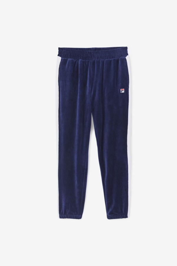 Brice Velour Pant Navy/White/Red Fila
