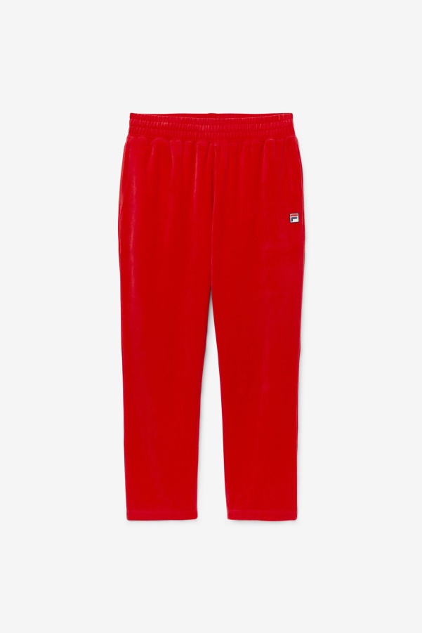 Red Fila O-Fit Velour Pant