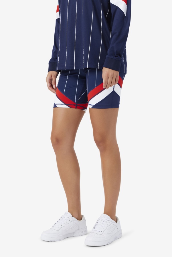 Yareli Bike Short Navy/Red/White Fila