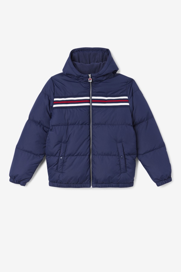 Navy/Red Fila Jake Puffer Jacket