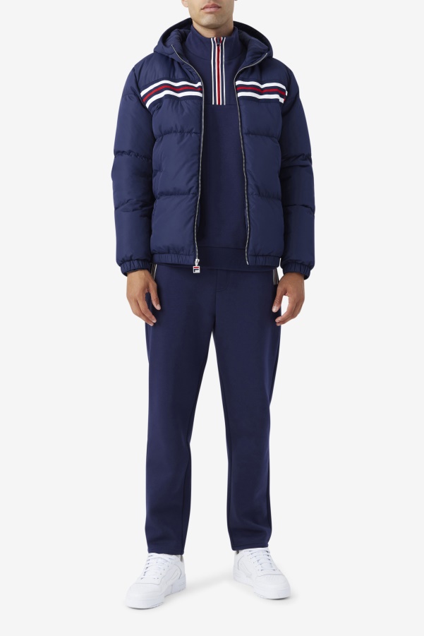 Navy/Red Fila Jake Puffer Jacket