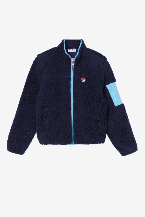 Yale Sherpa Jacket Fila Navy/Aquarius