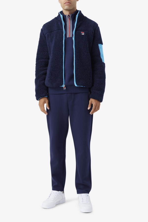 Yale Sherpa Jacket Fila Navy/Aquarius