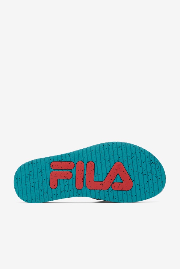 Fila Black/Capri Breeze/Red Men's Lunar Slide