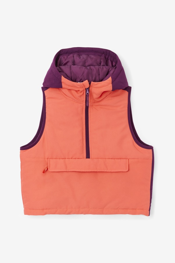 Nevaeh Half Zip Vest Fila Cayenne/Pickled Beet