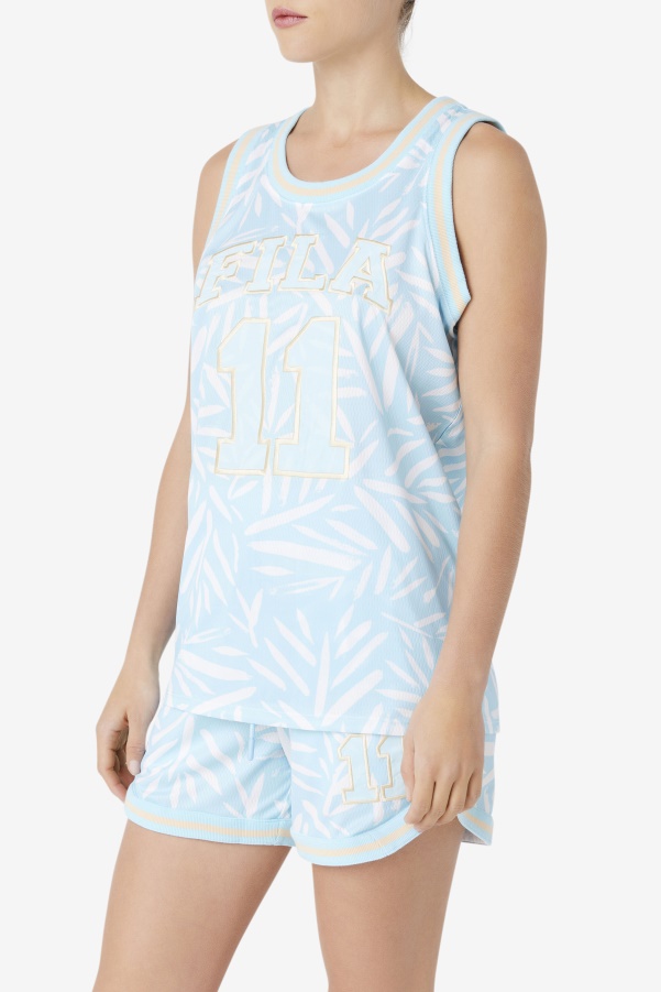 Fila Blue/White Quincy Basketball Jersey