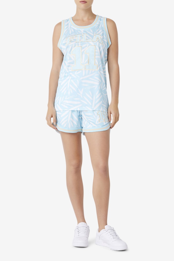 Fila Blue/White Quincy Basketball Jersey