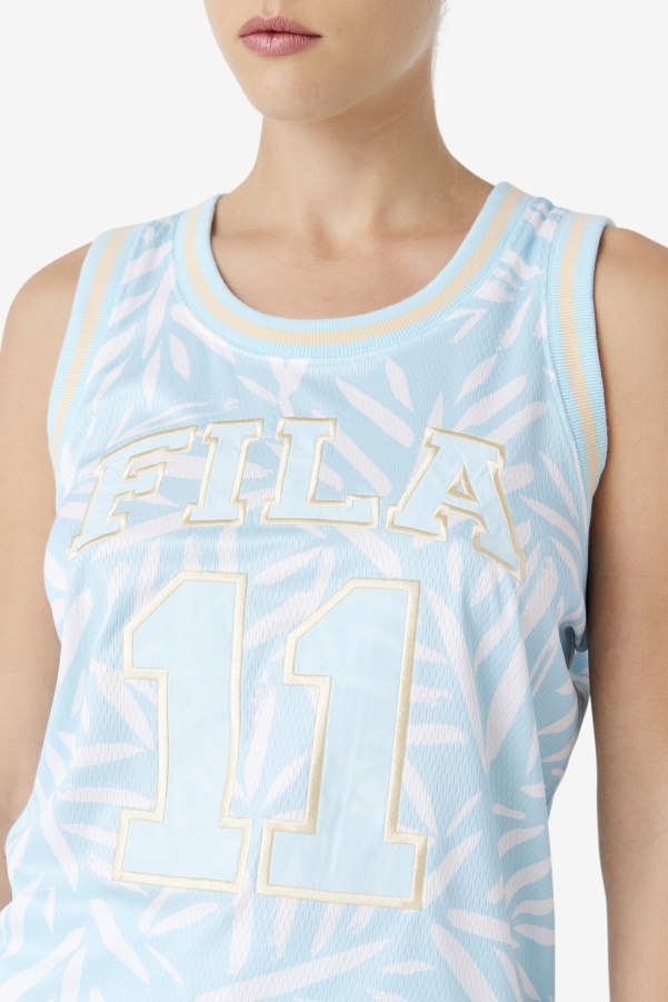Fila Blue/White Quincy Basketball Jersey