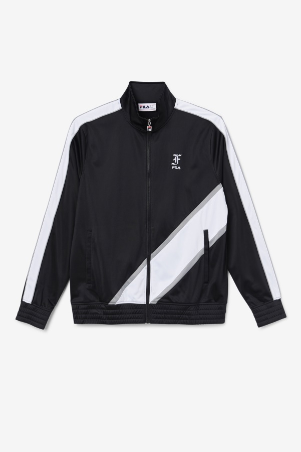 Black/White/Monument Runi Track Jacket Fila