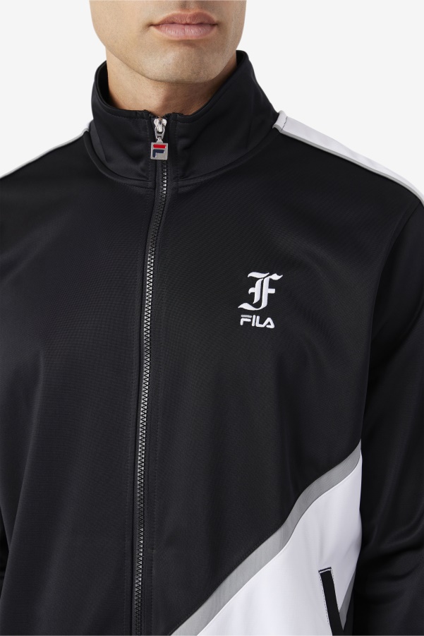 Black/White/Monument Runi Track Jacket Fila