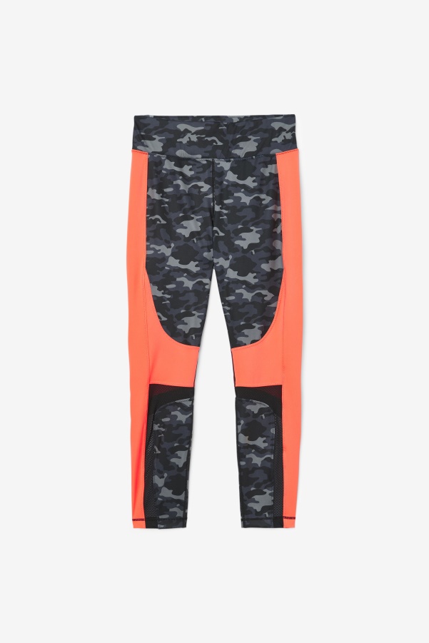 Forza Color Blocked Legging Fila Dark Camo/Hot Coral/Black