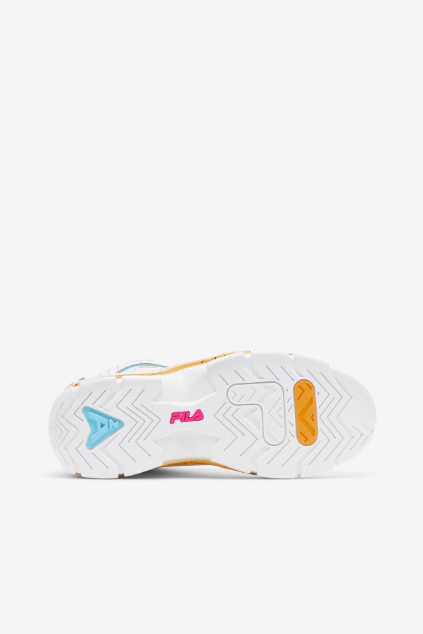 White/Pink Glo/Lemon Fila Women's Grant Hill 2
