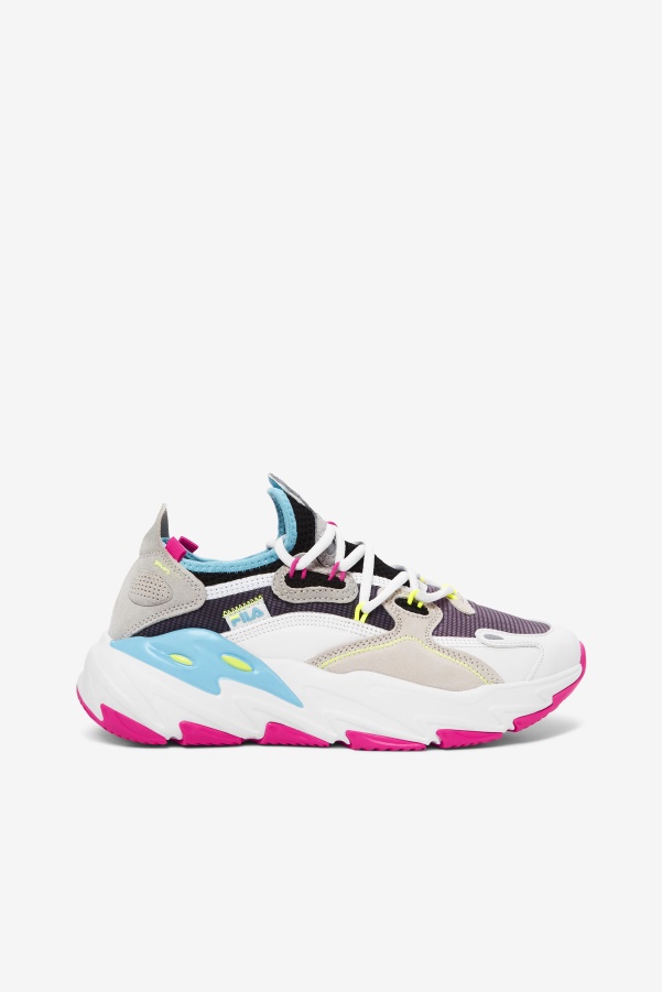 Fila White/Pink Glo/Bluefish Women's Ray Tracer Evo 2