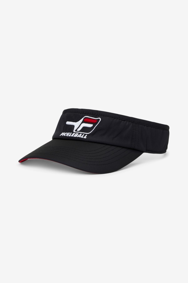 Black/Red Fila Pickleball Visor