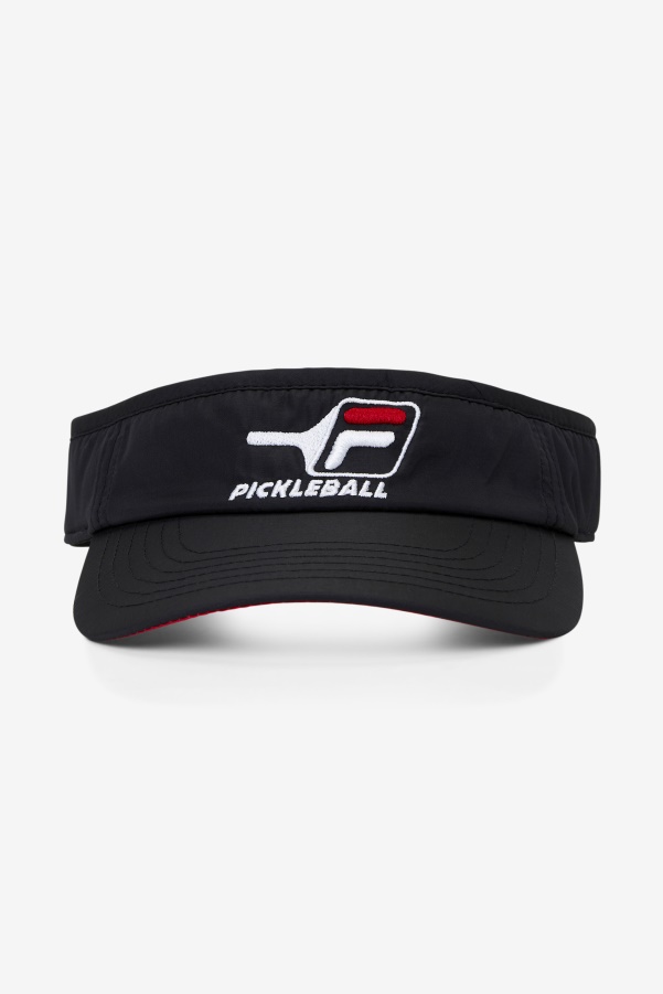 Black/Red Fila Pickleball Visor