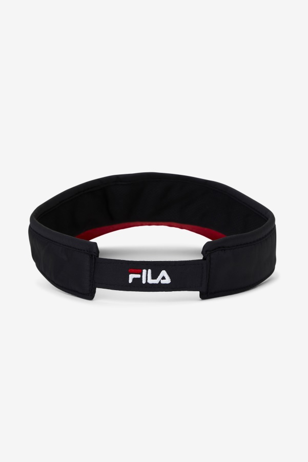 Black/Red Fila Pickleball Visor