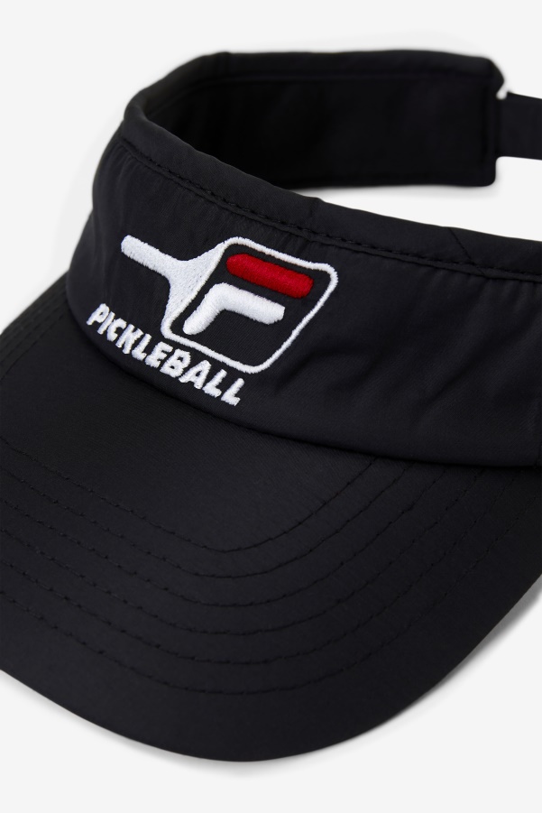 Black/Red Fila Pickleball Visor
