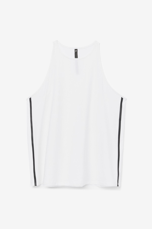 White/White Heather/Black Fila Fi-Lux Loose Tank Top