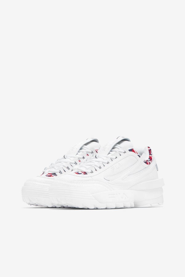 Fila White/Navy/Red Women's Disruptor 2 EXP Cubic