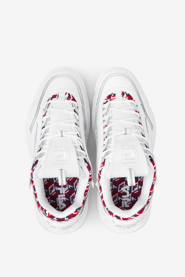 Fila White/Navy/Red Women's Disruptor 2 EXP Cubic