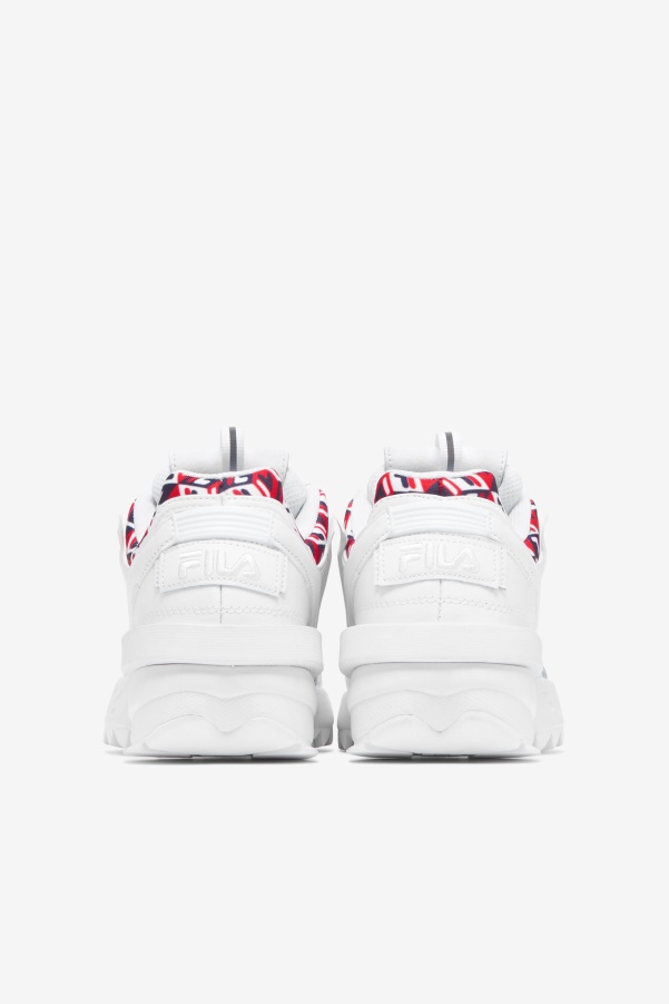 Fila White/Navy/Red Women's Disruptor 2 EXP Cubic