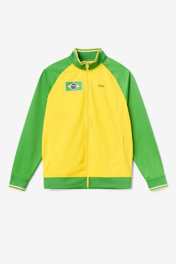 Fila Brazil Track Jacket Yellow/Fern Green/White