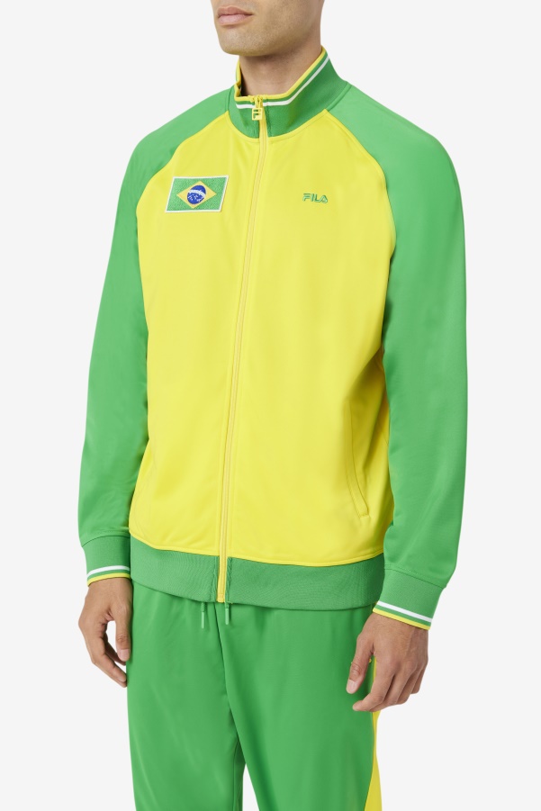 Fila Brazil Track Jacket Yellow/Fern Green/White