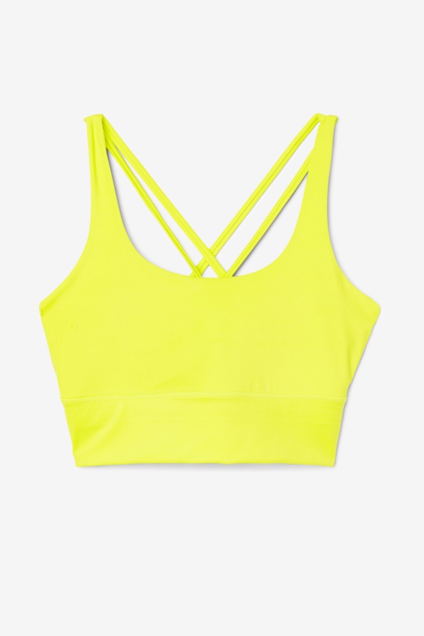 Sulphur Fila Uplift Cross Back Bra Top