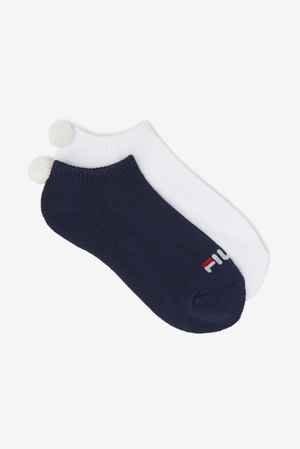 Women's Tennis Pom Pom Sock 2-Pack Fila Navy