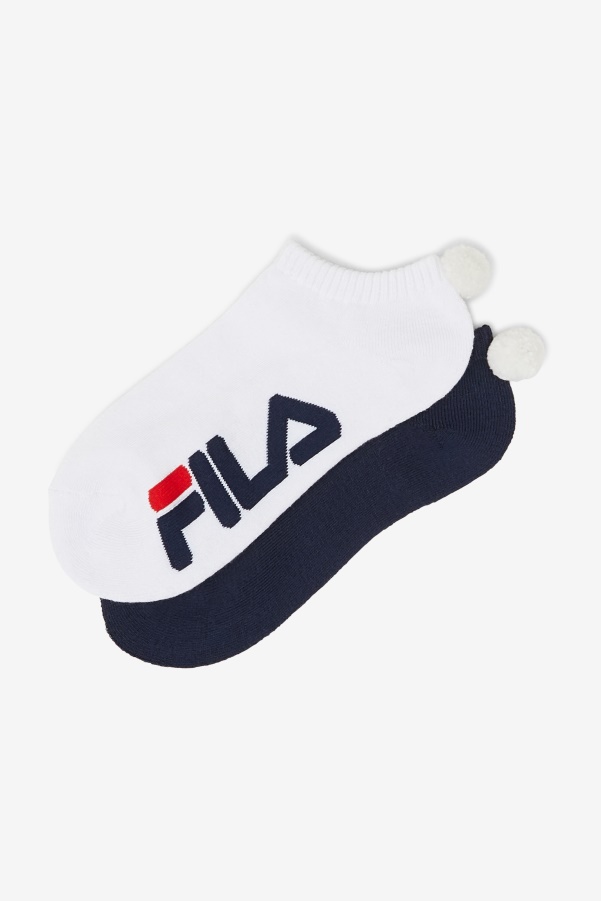 Women's Tennis Pom Pom Sock 2-Pack Fila Navy