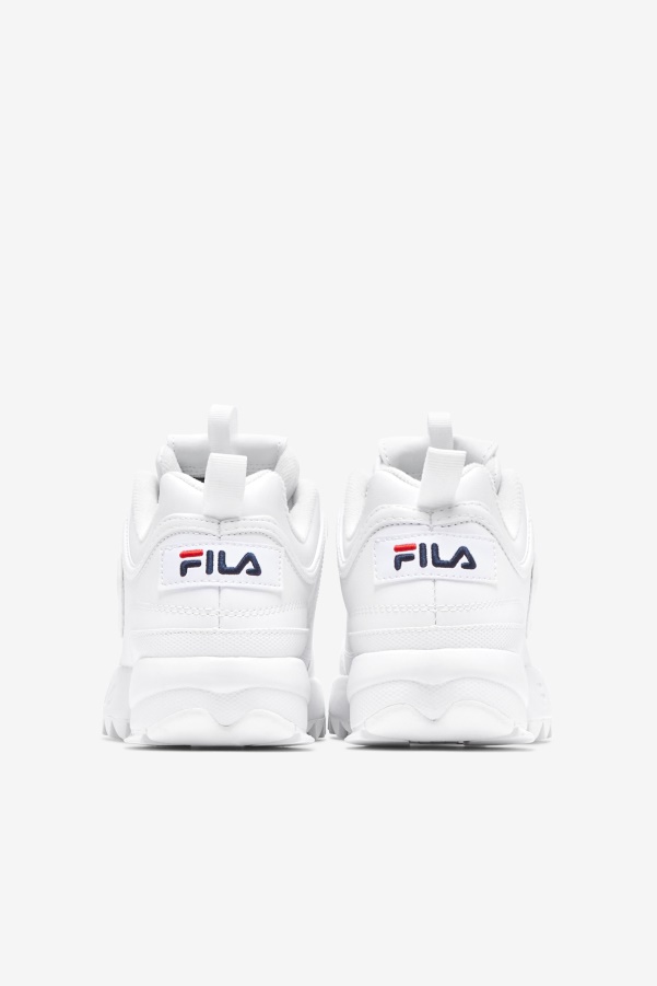 White/Peacoat/Red Kids' Disruptor 2 Fila