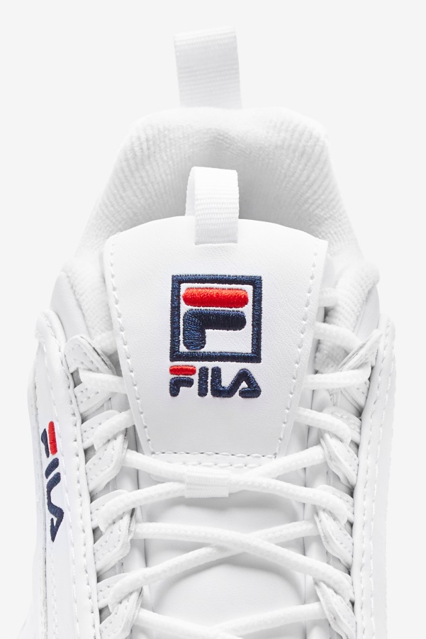 White/Peacoat/Red Kids' Disruptor 2 Fila