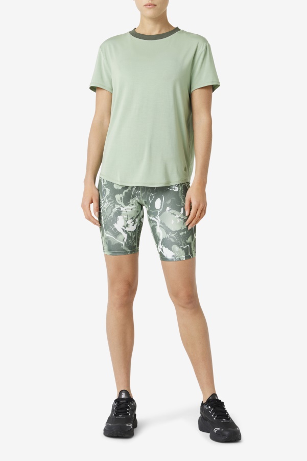 Basil/Thyme Fi-Lux Short Sleeve Top Fila