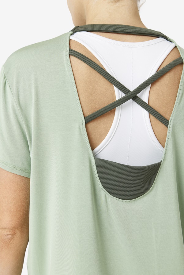 Basil/Thyme Fi-Lux Short Sleeve Top Fila
