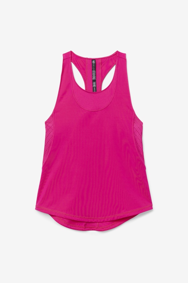 Fila Brtpink Uplift Textured Racerback Tank Top