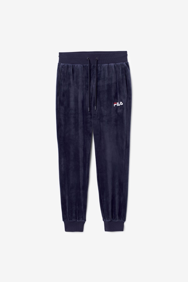 Navy Zura Velour Jogger Fila