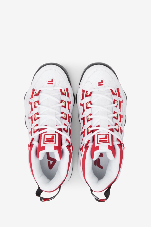 White/Red/Black Big Kids' Stackhouse Spaghetti Fila