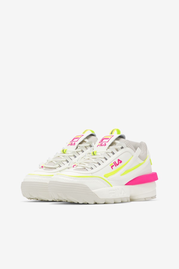 Fila Women's Disruptor 2 Exp White/White Sand/Pink Glo