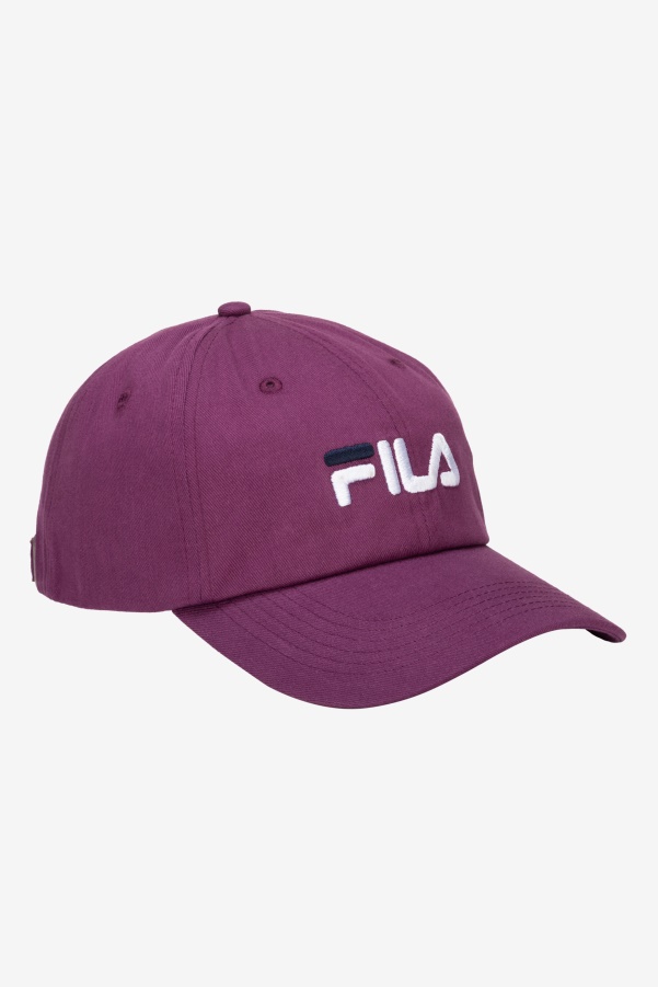 Embroidered Logo Baseball Hat Clover Fila