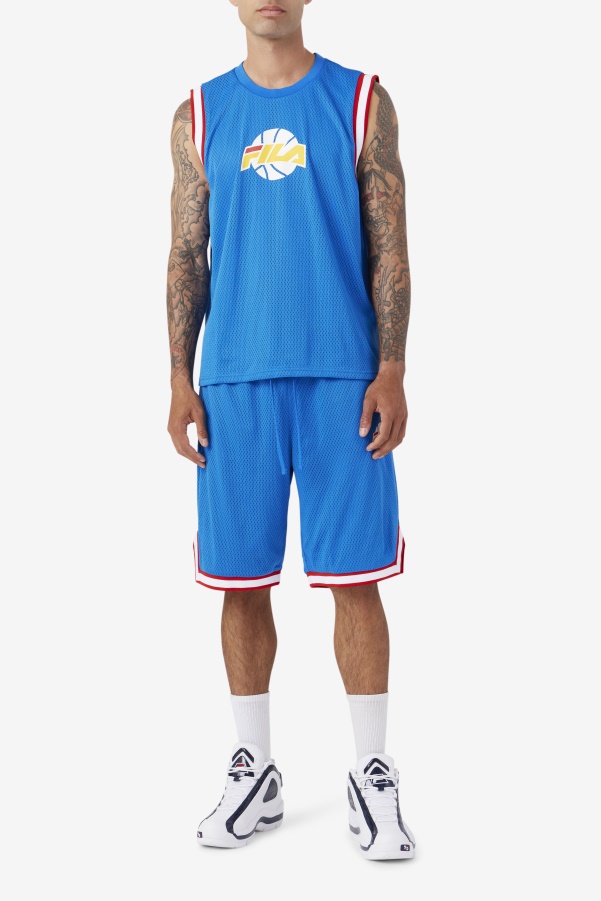 Ovi Basketball Short Blue/White/Red/Gold Fila