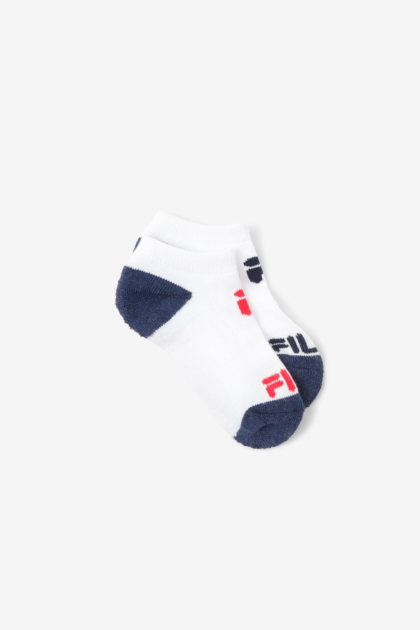 Fila Kids' Cushioned No Show Sock 10-Pack White Multi