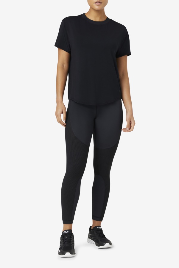Fila Fi-Lux Black Short Sleeve Top