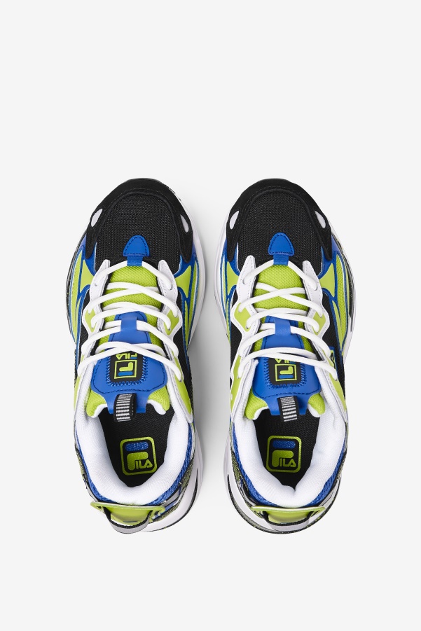 White/Black/Lime Punch Fila Little Kids' Ray Tracer Apex