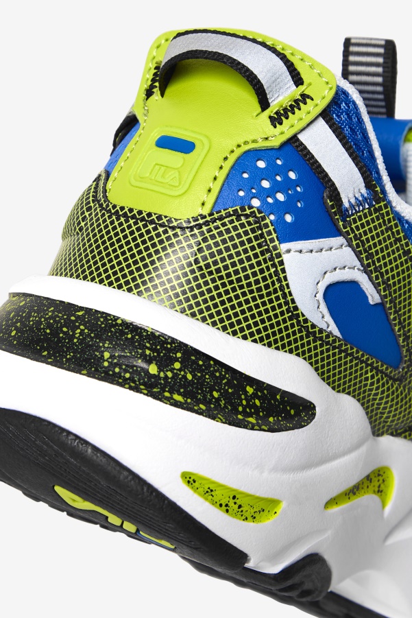 White/Black/Lime Punch Fila Little Kids' Ray Tracer Apex