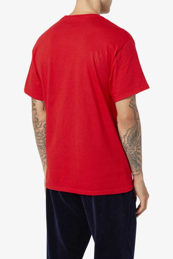 Red/White/Navy stacked tee shirt Fila