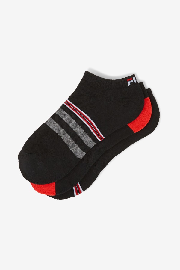 Men's Striped No Show Sock 3-Pack Fila Black