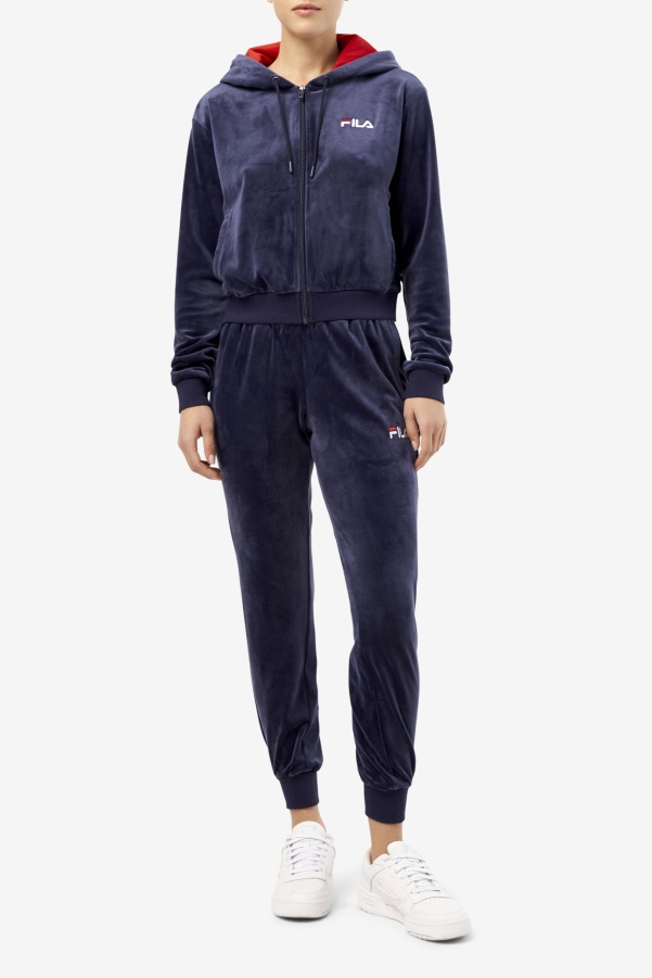 Zura Velour Jacket Navy Fila