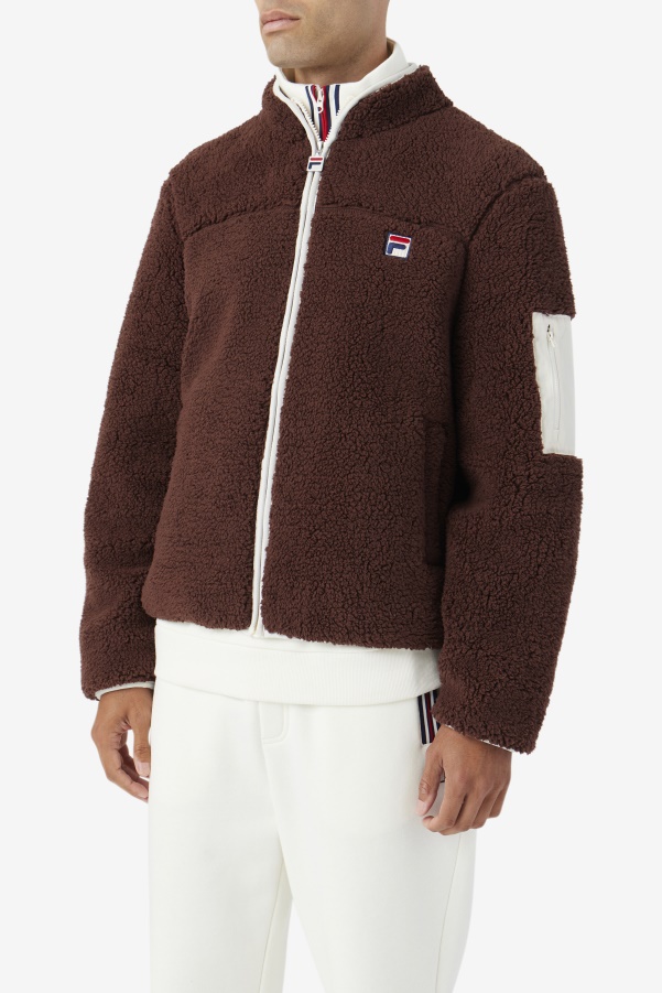 Fila Yale Sherpa Jacket Brown Stone/Egret