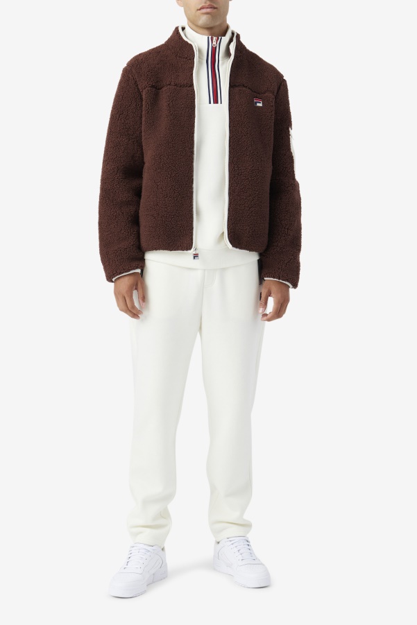 Fila Yale Sherpa Jacket Brown Stone/Egret